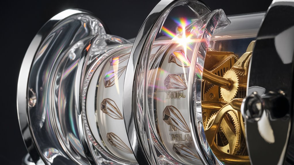 glowing glass casino slots