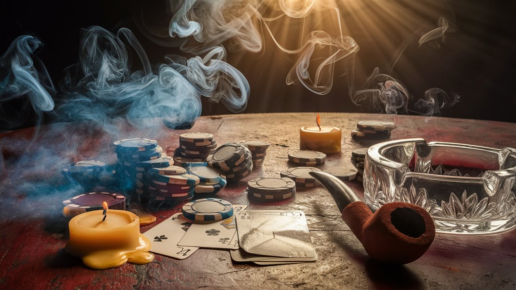 poker game smoke rising